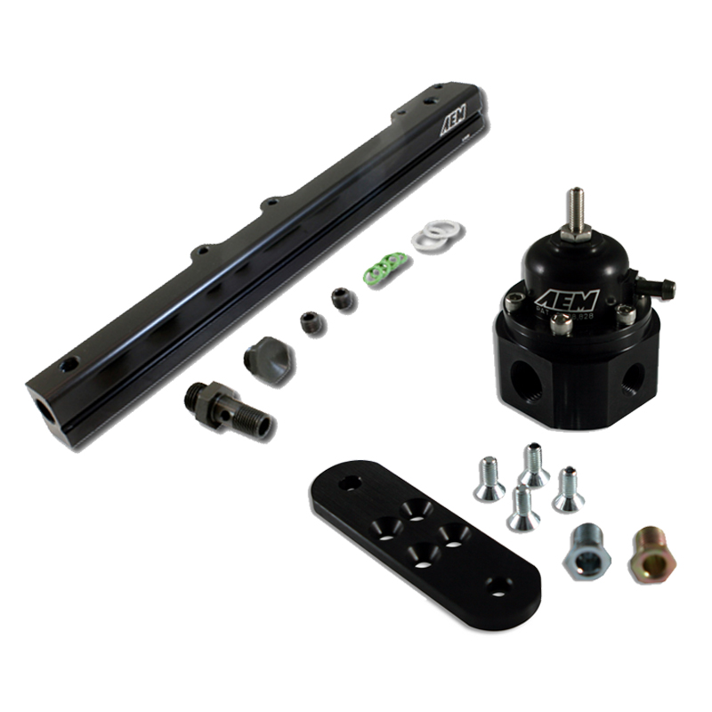 AEM High Volume Fuel Rail & Fuel Pressure Regulator for 9099